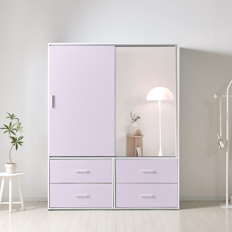 동서가구 E0 엘리먼 1600 슬라이드 도어 옷장 서랍형 + 거울도어 DF926838