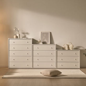 솔로리빙 담담 E0 드레스룸 다용도 옷 수납 3단 서랍장 800