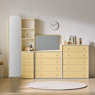 솔로리빙 담담 E0 드레스룸 다용도 옷 수납 5단 서랍장 800