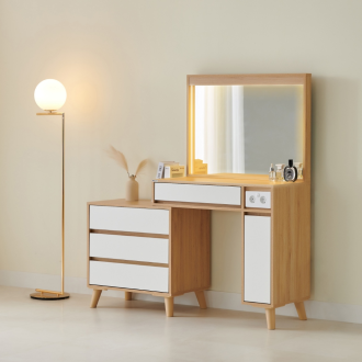 동서가구 브로든 LED 거울 확장형 수납 화장대 DF927057