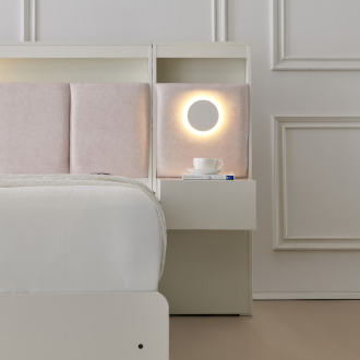 동서가구 멜로 아쿠아텍스 패브릭 호텔 LED 수납 침대 협탁 패널 DF927006