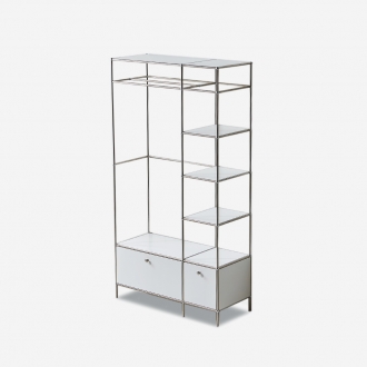 [라룬제이] 클레르 스틸 모듈 드레스룸 블랑 핏 행거 - A타입