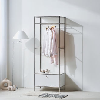 [라룬제이] 클레르 스틸 모듈 드레스룸 블랑 핏 행거 - B타입