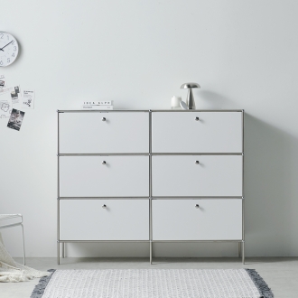 [라룬제이] 클레르 스틸 모듈 와이드 수납장