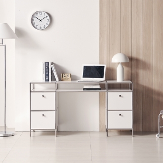 [라룬제이] 클레르 스틸 모듈 수납책상 테이블 1400