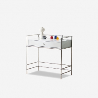 [라룬제이] 클레르 스틸 모듈 화장대 콘솔