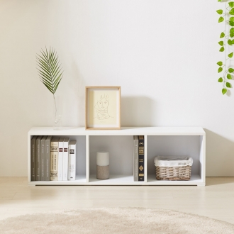 다오름 NEW LPM 3칸 낮은가로책장 3칸1단 수납장식장 공간박스