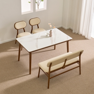 [라룬제이] 엘로아 세라믹 벤치 4인 식탁세트