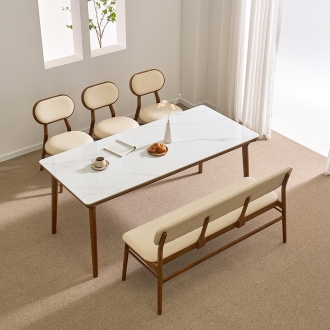 [라룬제이] 엘로아 세라믹 벤치 6인 식탁세트