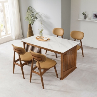 [라룬제이] 칼리아 루체비앙코 세라믹 4인식탁세트