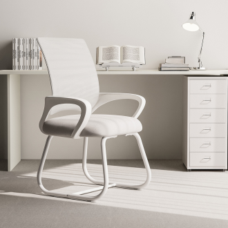 [단독특가]동서가구 에어무드 바퀴 없는 컴퓨터 사무실 고정형 메쉬 의자 DF927138