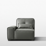 ★한정수량★동서가구 알론 천연면피 가죽 1인 소파 우형 DF927205