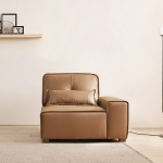 ★한정수량★동서가구 알론 천연면피 가죽 1인 소파 좌형 DF927206