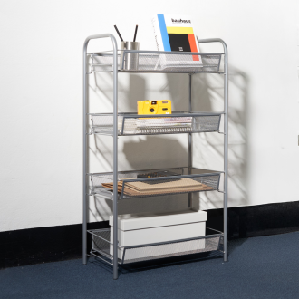 동서가구 라키 철제 메쉬 4단 스탠드 선반 DF927274