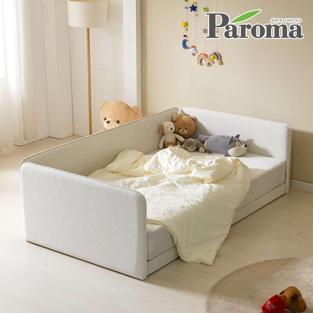 파로마 아이룸 높은 슬림 저상형 패브릭 데이베드 침대 Q