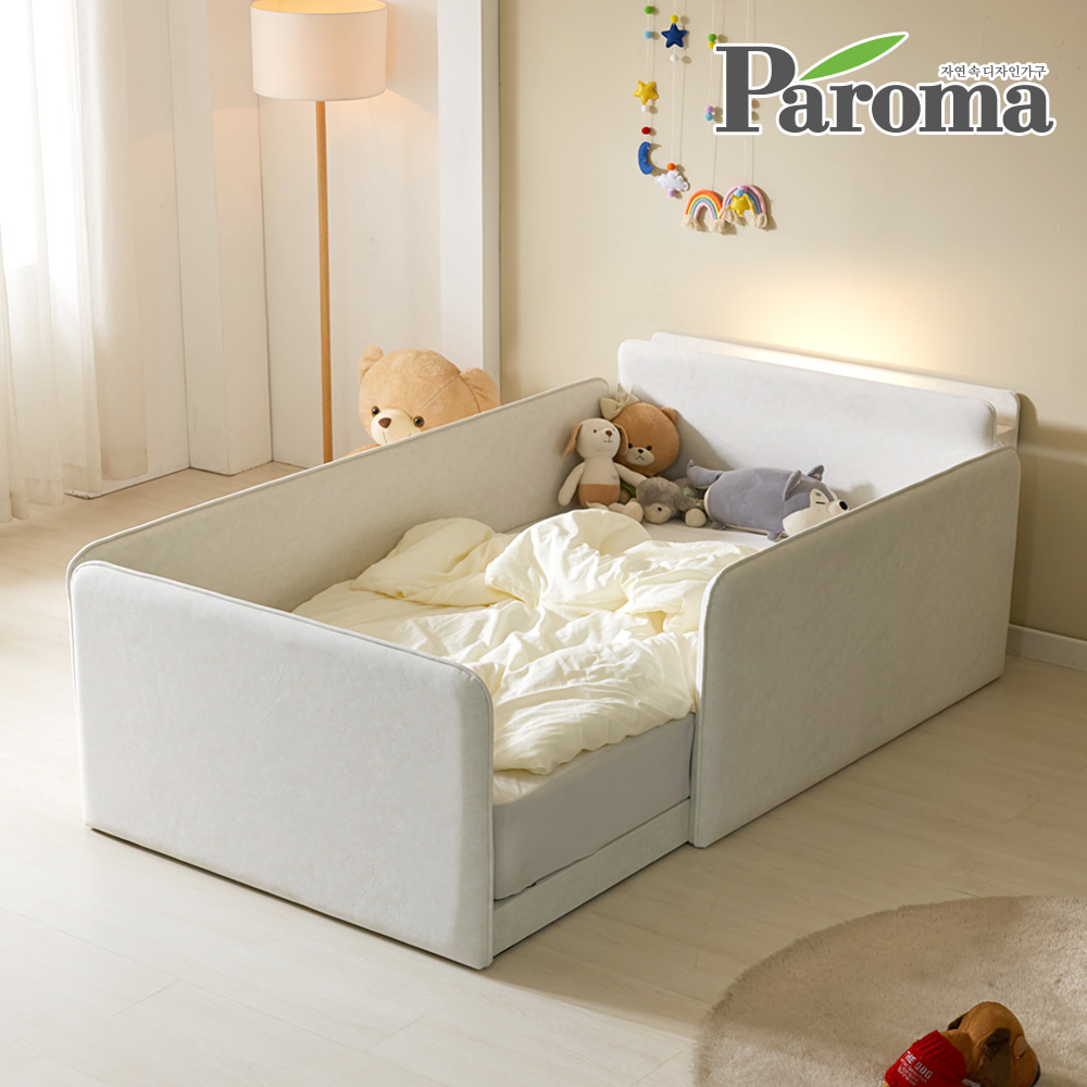 파로마 아이룸 높은 슬림 LED 저상형 패브릭 벙커형 키즈 Q 퀸