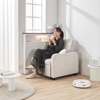 고래가구 올리비아 LED조명 원목 헤드보드 선반 틈새 벽보드 수납 침대 머리판 SS