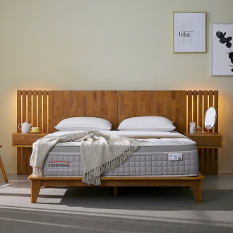 퍼니홈 릴리 I 원목 평상형 원목 침대 프레임 SS/Q/K/LK