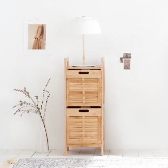 [하우스레시피] 뱀부 2단 수납장 슬림형