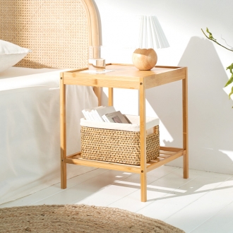 [하우스레시피] 뱀부 정사각 협탁