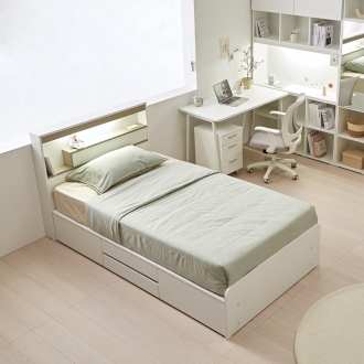 [단독특가]동서가구 E0 제니오 LED 수납침대 SS 프레임 (+매트리스 선택)