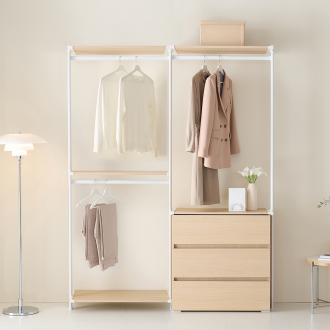 동서가구 커넥트 드레스룸 시스템 행거 B.1600 세트 (행거+서랍장행거) DF927333