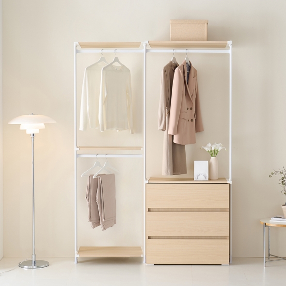 [단독특가]동서가구 커넥트 드레스룸 시스템 행거 세트 모음 선반장 옷장 아일랜드장 거울장