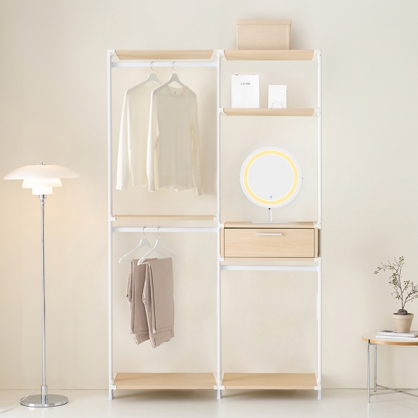 [단독특가]동서가구 커넥트 드레스룸 시스템 행거 세트 모음 선반장 옷장 아일랜드장 거울장