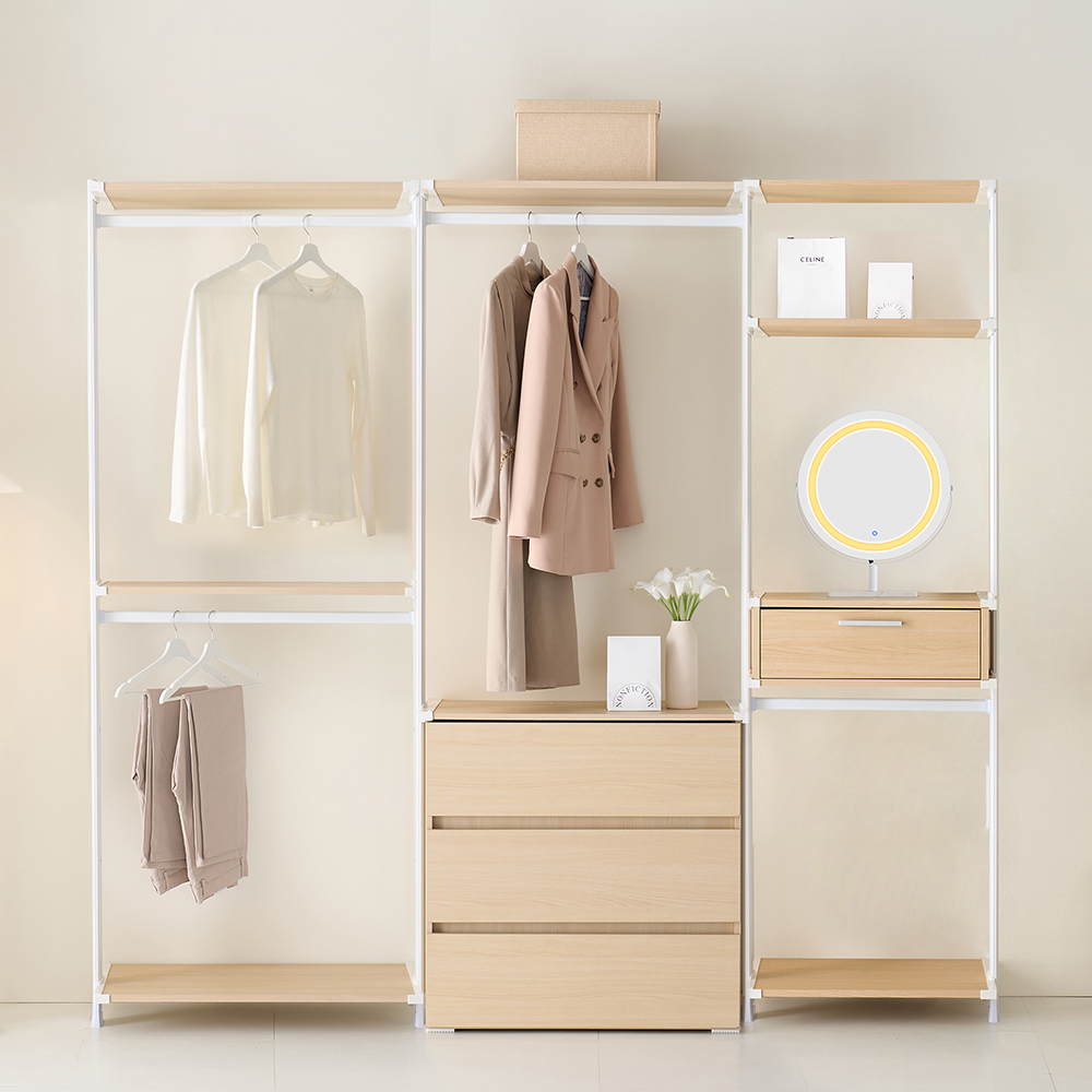 [단독특가]동서가구 커넥트 드레스룸 시스템 행거 세트 모음 선반장 옷장 아일랜드장 거울장