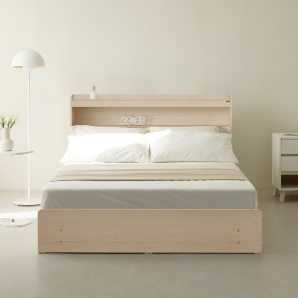 [단독특가]동서가구 에디프 LED조명 수납 SS침대+양면매트 DF926686