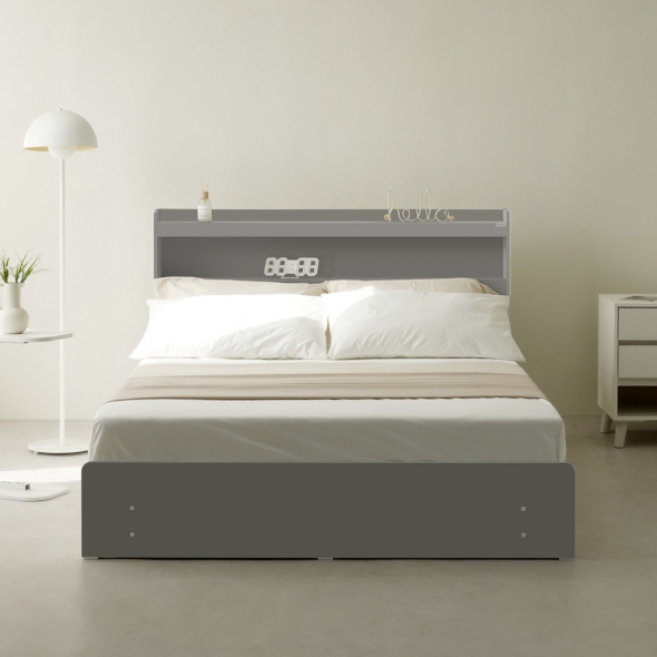 [단독특가]동서가구 에디프 LED조명 수납 SS침대+양면매트 DF926686