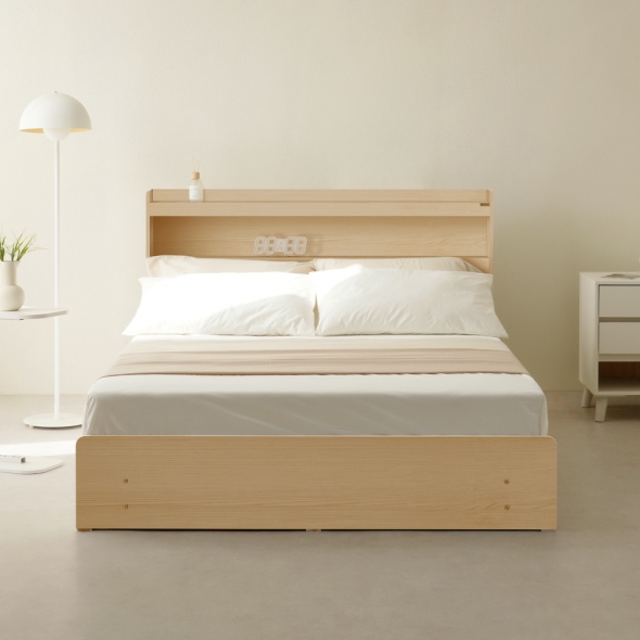 [단독특가]동서가구 에디프 LED조명 수납 SS침대+양면매트 DF926686