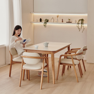 동서가구 로사 6인용 원목 세라믹 식탁 세트 1800 (의자3+3인 벤치1) DF927594