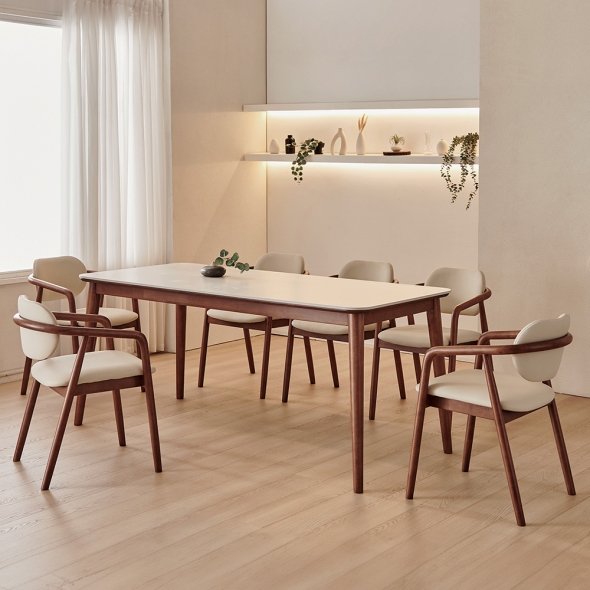 [단독특가] 동서가구 로사 원목 세라믹 식탁 모음 의자 테이블 스툴 세트 선택