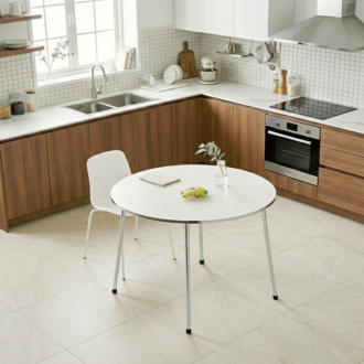 동서가구 E0 모어 800 원형 식탁 테이블 크롬 다리 DF927617