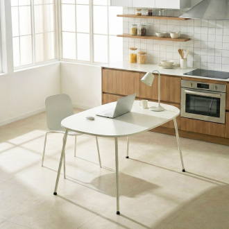 동서가구 E0 모어 1600 타원형 식탁 테이블 화이트 DF927631