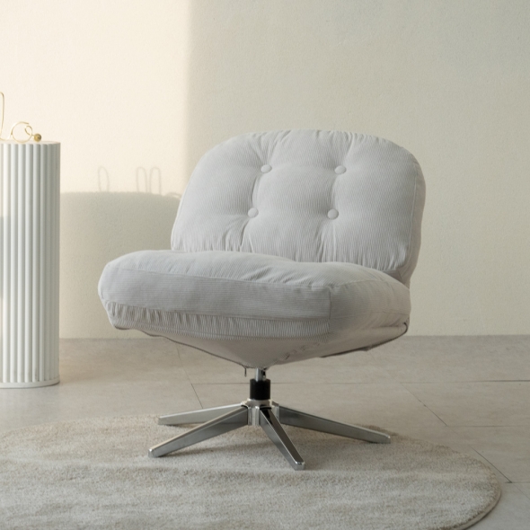 ★한정수량★동서가구 도우 인테리어 패브릭 회전 라운지 암체어 1인 소파 의자 DF927671