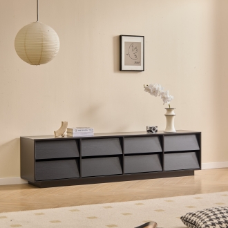 [출시특가] 벨노 2000 수납 높은거실장 블랙우드 티비다이 티비장 TV선반 서랍형