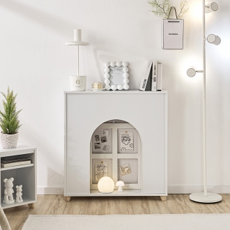 ★신상품 런칭 특가★ 이노센트 소락 소나무 원목 수납 콘솔형 벽난로 i106019