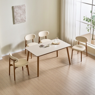 [라룬제이] 루네아 세라믹 4인 원목 식탁세트
