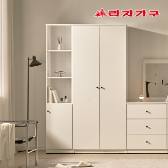 라자가구 더모어 키큰 틈새 수납 다용도 슬림 여닫이 선반장 400