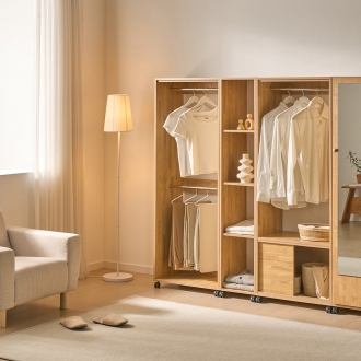 솔로리빙 무브 이동식 드레스룸 모듈 시스템 오픈 행거 옷봉장 600