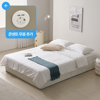 라자가구 스테이플 파운데이션 무헤드 침대 프레임 S/SS/Q/K/LK (헤드,매트 선택)