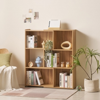 다안 E0목재 LPM 가로확장 드래그 3단책장 확장형책장 수납장식장