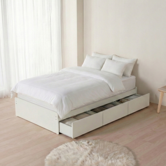 동서가구 E0 클레어 무헤드 짧은서랍 수납침대 프레임 SS DF927743