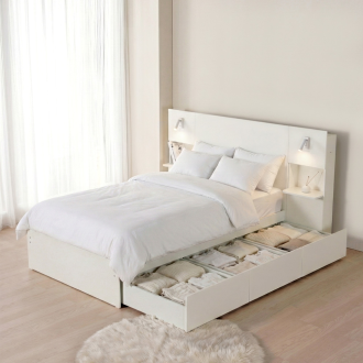 동서가구 E0 클레어 LED 깊은 빅서랍 수납침대 프레임 Q DF927757