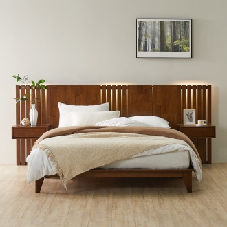 [MD PICK_위클리픽] 퍼니홈 루아 원목 평상형 원목 침대 프레임 SS/Q/K/LK