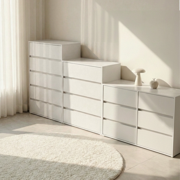 [단독특가]동서가구 블록 서랍장 4종 모음 800 1200 와이드 광폭 선택 3단 4단 5단