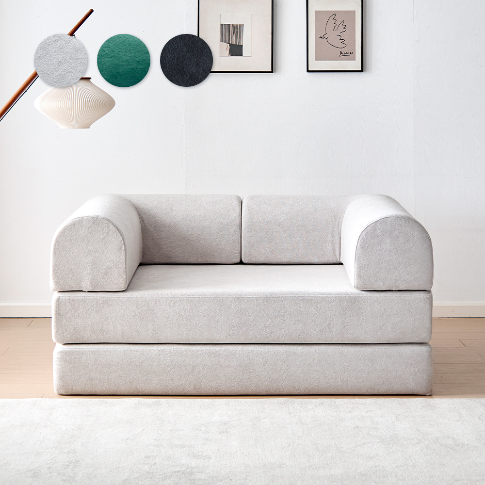 시월구일 후아 패브릭 모듈 압축 소파 2인용 3인용 소파베드 3colors