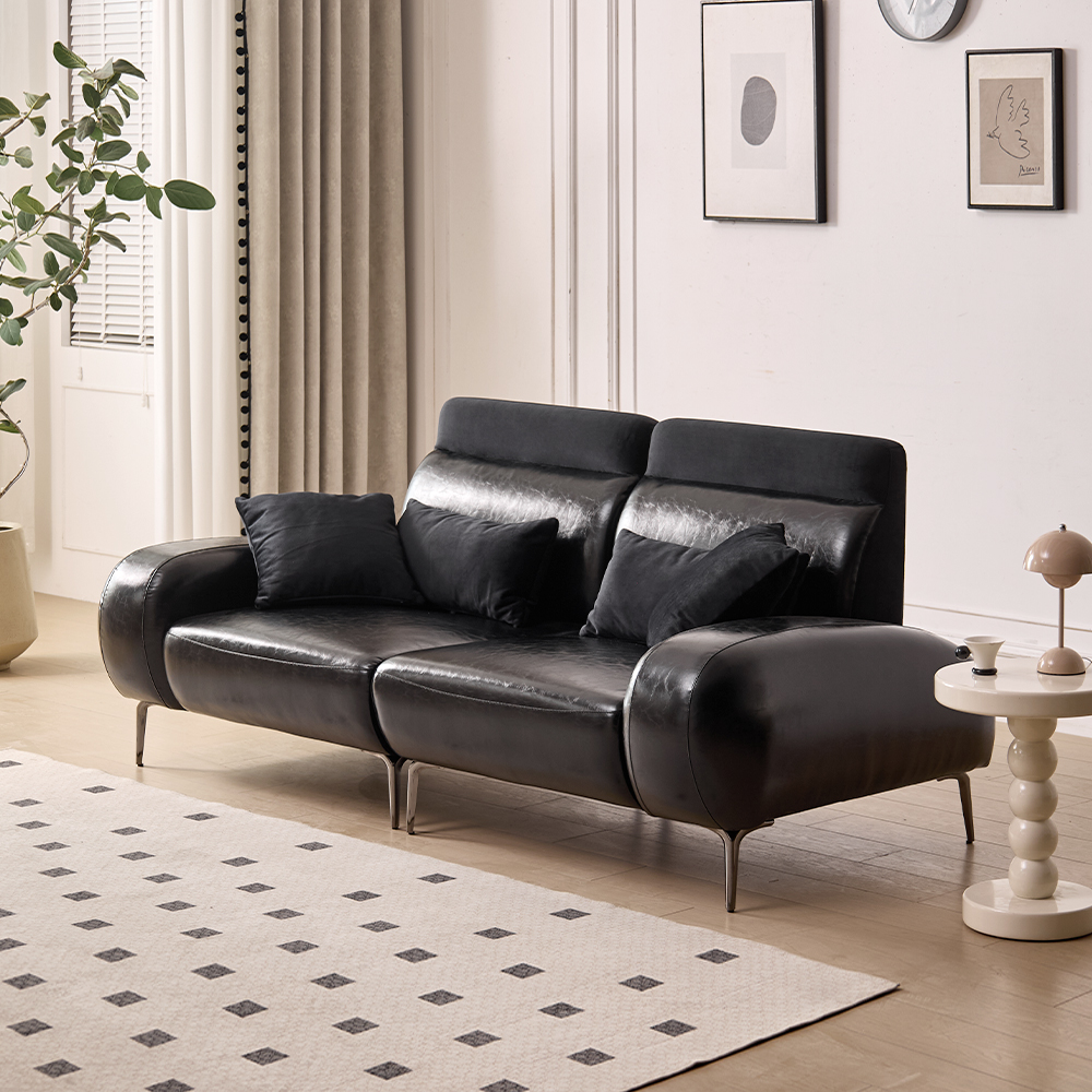 [위클리픽] 시월구일 레스 가죽 갤럭시 패브릭 등받이 스윙 3인용 4인용 소파 스툴 추가 가능